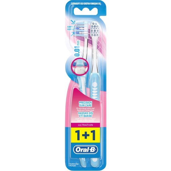 Oral-B Diş Fırçası UltraThin Kompakt Hassas Diş Eti Bakımı Ekstra Yumuşak 2'li Fırsat Paketi