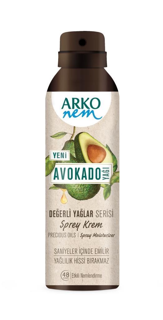 Arko Nem Değerli Yağlar Avokado Yağı Sprey Krem 150 ml