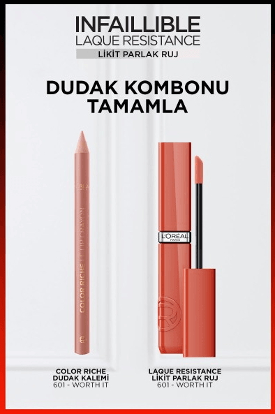 L'Oréal Paris Infaillible Laque Resistance Likit Parlak Ruj - 601 Worth It