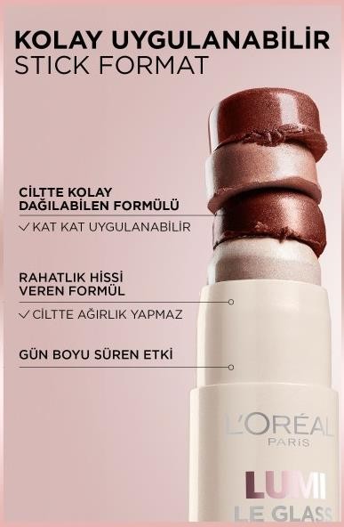 L'Oréal Paris Lumi Glass Islak Bitişli Stick Aydınlatıcı - 610 Glassy Pearl Eclat