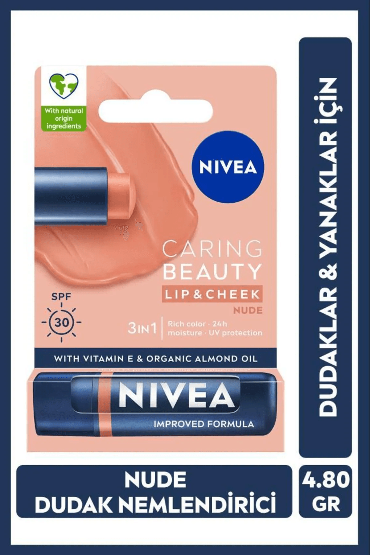 NIVEA Renkli Dudak Bakım Kremi Nude 4,8gr