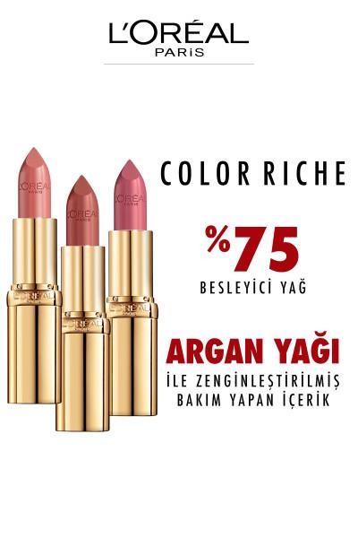 L’Oréal Paris Color Riche Saten Bitişli Ruj 125 Maison Marais - Kırmızı