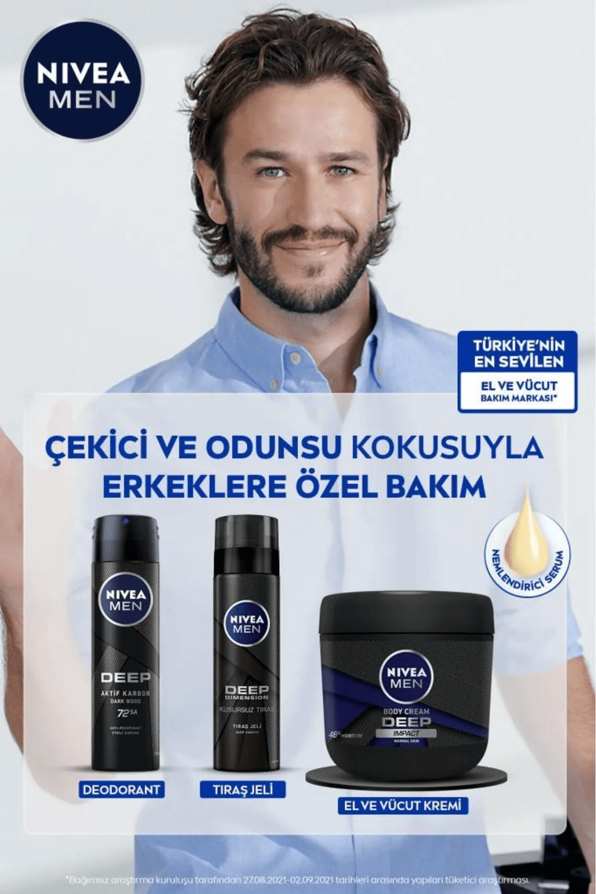 NIVEA MEN Erkek El Ve Vücut Kremi Deep Impact 400ml