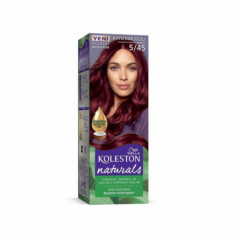 Koleston Naturals Kalıcı Krem Saç Boyası - 5.45 Koyu Nar Kızılı