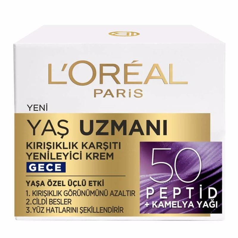 L’Oréal Paris Yaş Uzmanı Gece 50+ Kırışıklık Karşıtı Nemlendirici Krem 50 ml