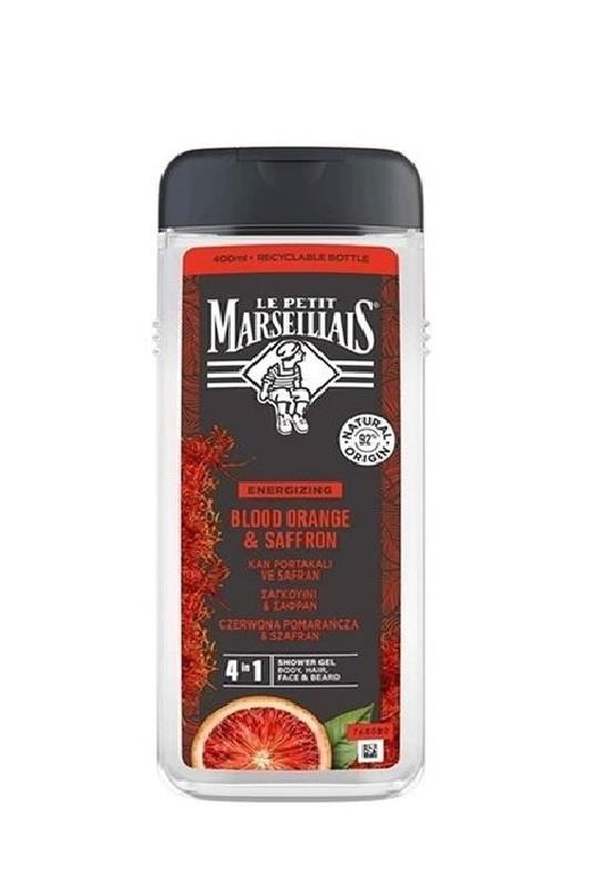 Le Petit Marseillais Nature For Men Kan Portakalı ve Safran Duş Jeli ve Şampuan 400 ml