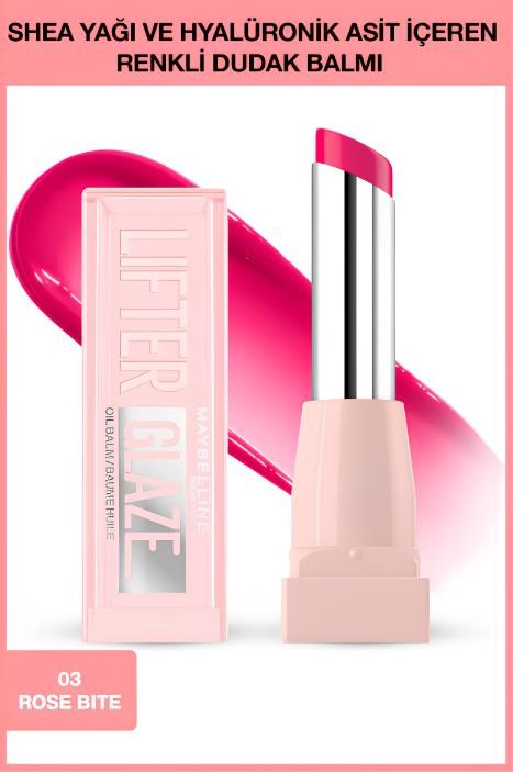 Maybelline New York Lifter Glaze Renkli Dudak Balmı - 003 Rose Bite