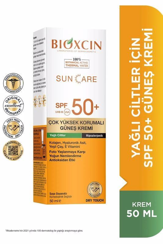 Bioxcin Sun Care SPF50+ Yağlı Ciltler Çok Yüksek Korumalı Güneş Kremi 50 ml