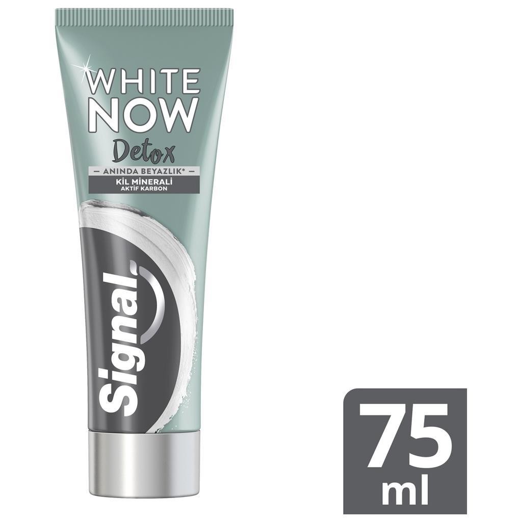 Signal White Now Detox Anında Beyazlık Kil Minerali Aktif Karbon Diş Macunu 75 ml