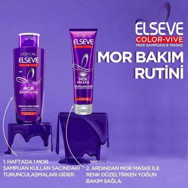 L'Oréal Paris Elseve Turunculaşma Karşıtı Renk Düzeltici Mor Maske 150 ml