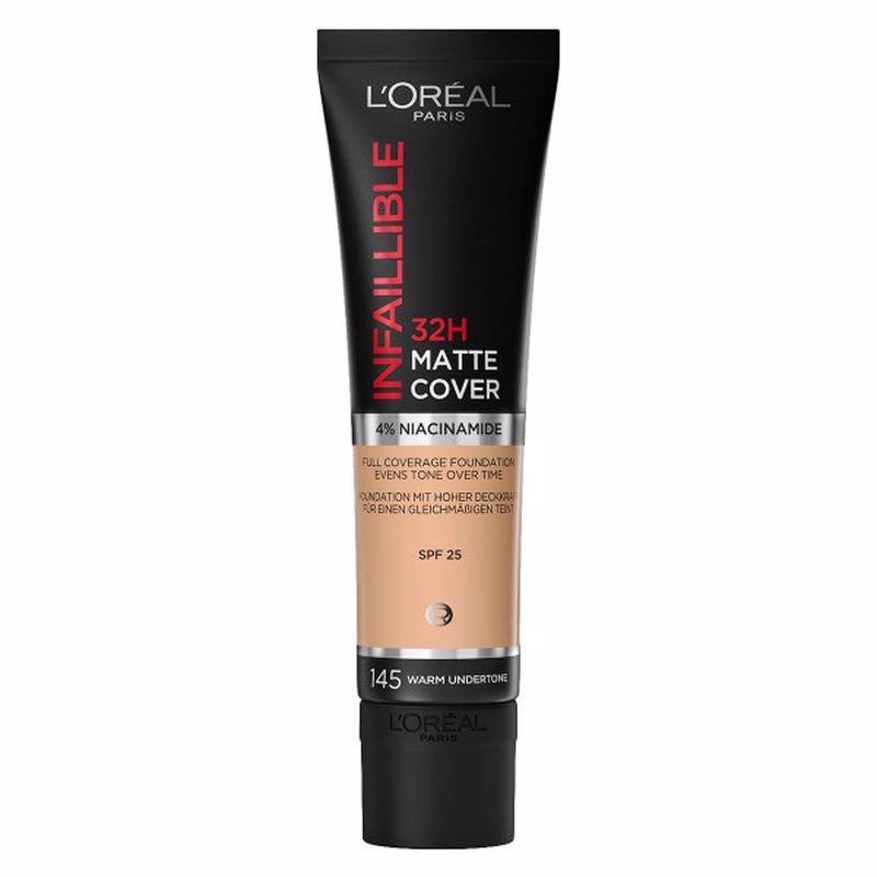 L'Oréal Paris Infaillible 32H Matte Cover Yüksek Kapatıcı Fondöten - 145 Warm Undertone