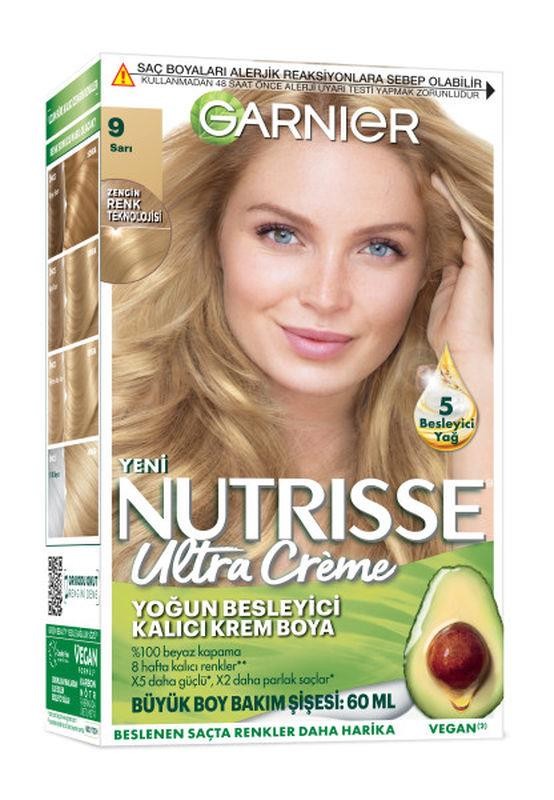 Garnier Nutrisse Yoğun Besleyici Kalıcı Krem Saç Boyası - 9.0 Sarı