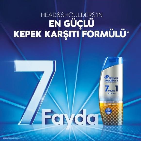 Head&Shoulders 7 Fayda 1 Arada Kafeinli Saç Dökülmesine Karşı Şampuan 360 ml
