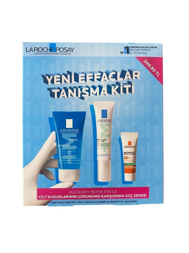 La Roche Posay Effaclar Tanışma Kiti Jel 50 ml + Duo (+) M 15 ml + Yağlı Cilt Güneş Kremi 3×3 ml 