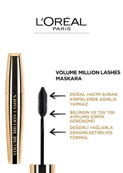 L'Oréal Paris Volume Million Lashes Maskara - Siyah