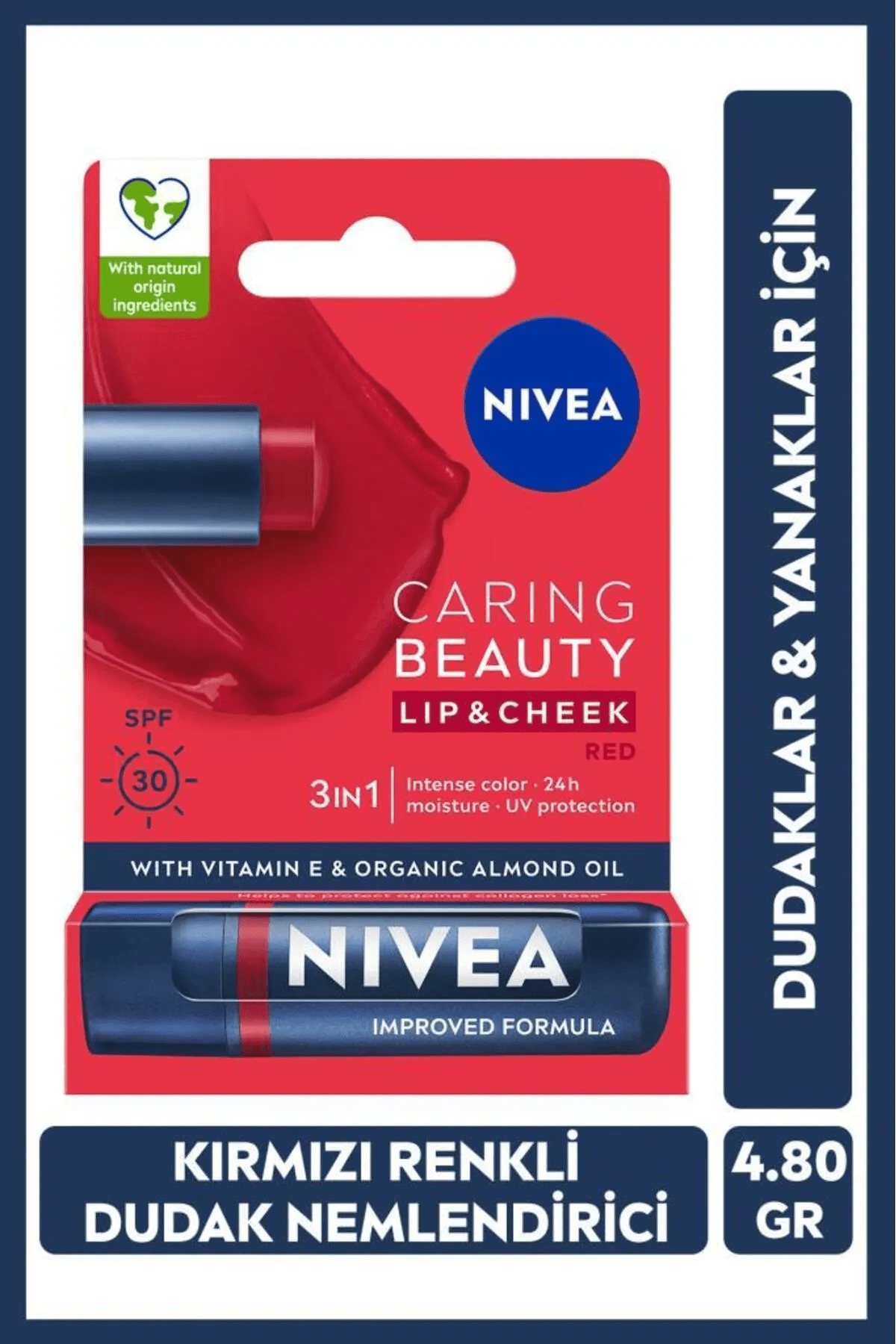 NIVEA Renkli Dudak Bakım Kremi Kırmızı 4,8gr