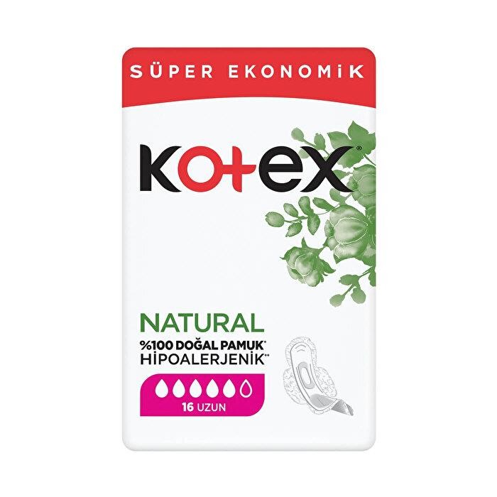 Kotex Natural Hijyenik Ped Uzun 16'lı