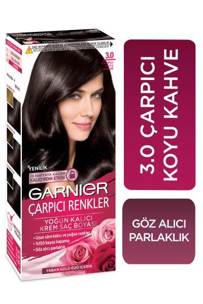 Garnier Çarpıcı Renkler Krem Saç Boyası - 3.0 Çarpıcı Kahve