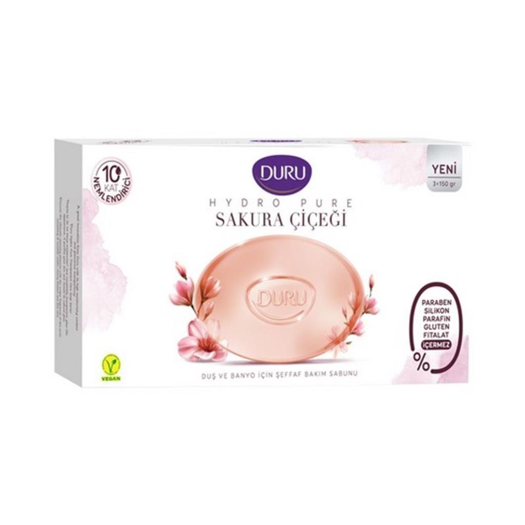 Duru Hydro Pure Sakura Çiçeği Sabun 3x150 gr