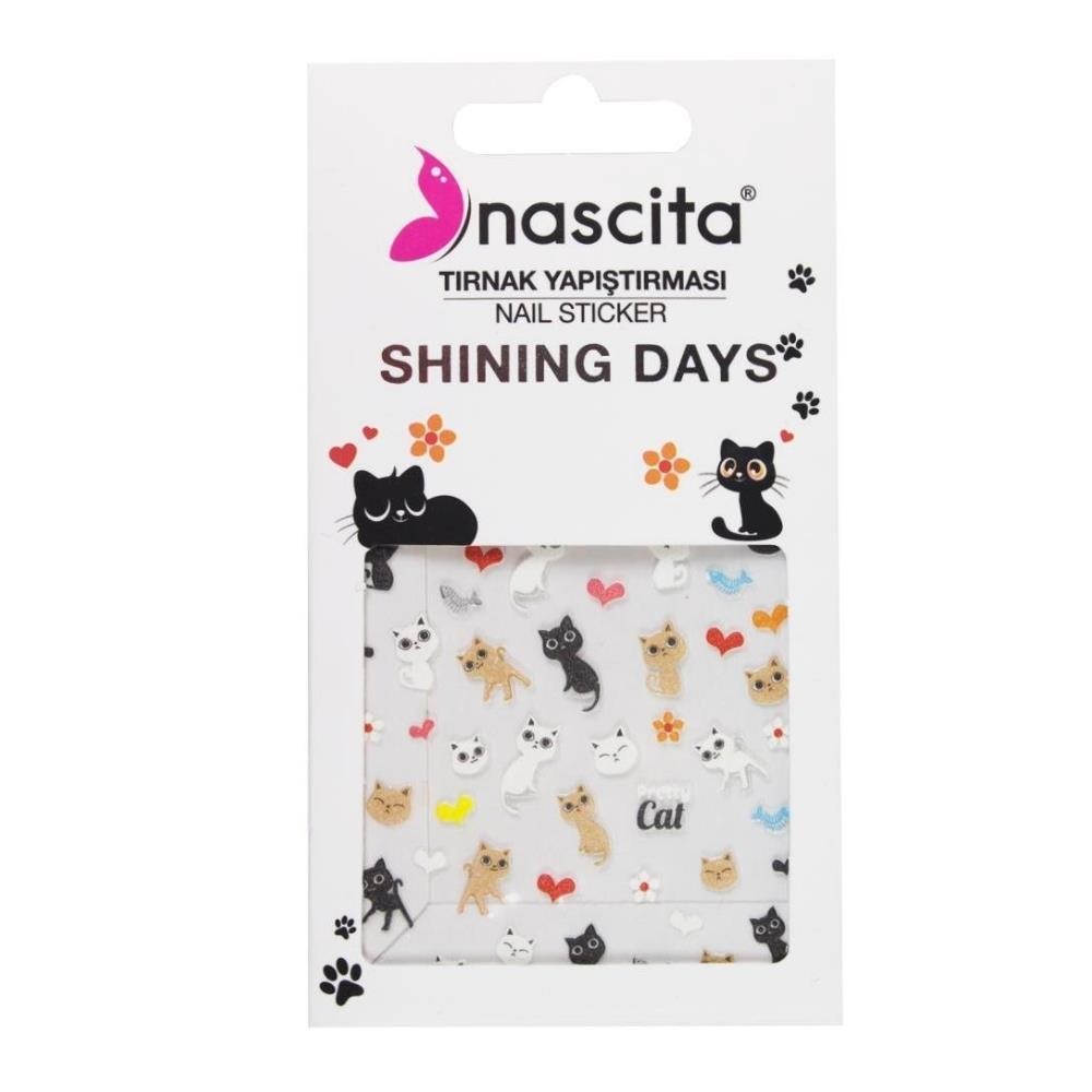 Nascita Pretty Cat Tırnak Stickerı 