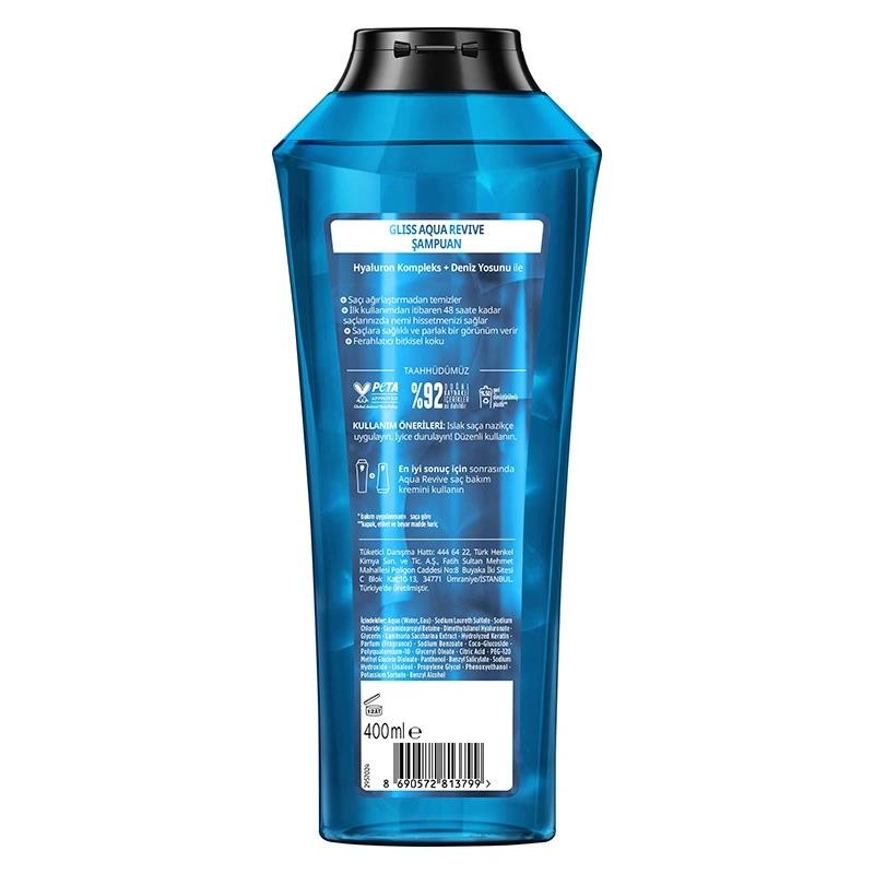 Gliss Aqua Revive Nemlendirici Şampuan 400 ml 