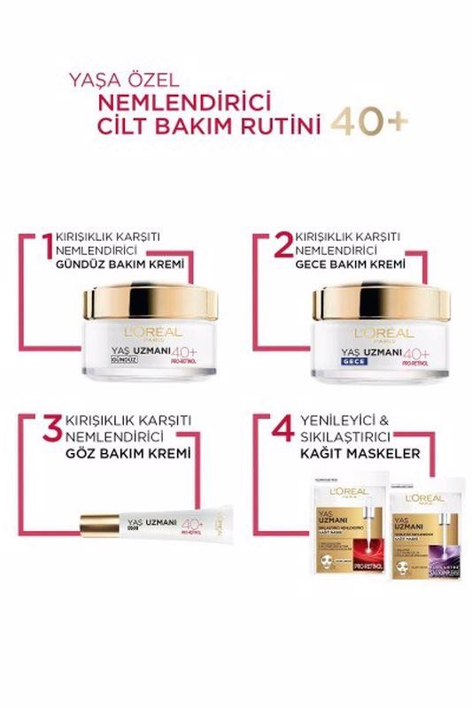 L’Oréal Paris Yaş Uzmanı Kırışıklık Karşıtı Göz Kremi 40+ Yaş 15 ml