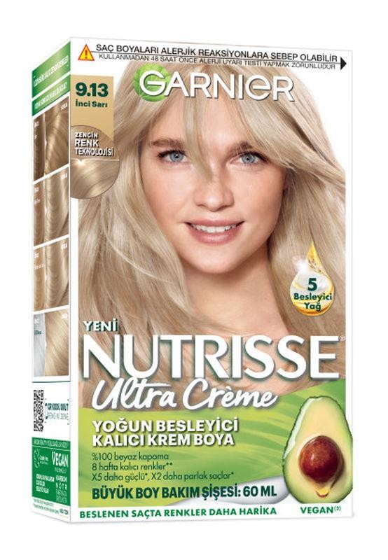Garnier Nutrisse Yoğun Besleyici Kalıcı Krem Saç Boyası - 9.13 İnci Sarı
