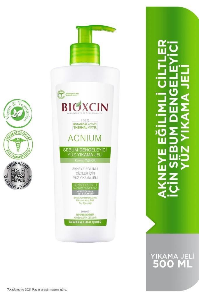 Bioxin Acnium Sebum Dengeleyici Yüz Yıkama Jeli 500 ml 
