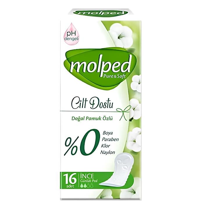 Molped Pure Soft İnce Günlük Ped 16'lı