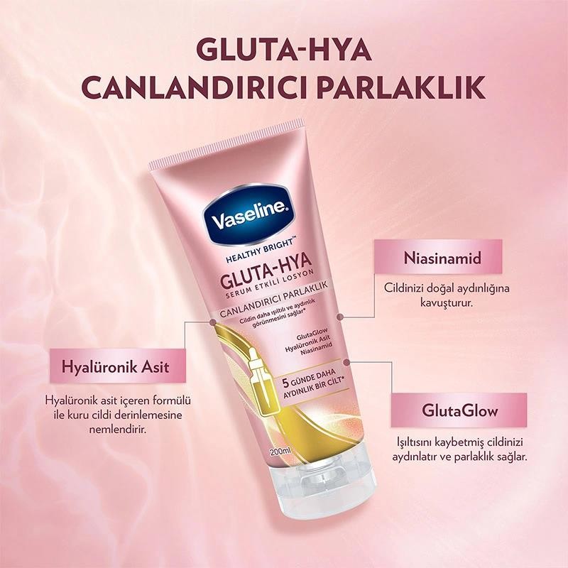 Vaseline Gluta - Hya Serum Etkili Vücut Losyonu 200 ml 