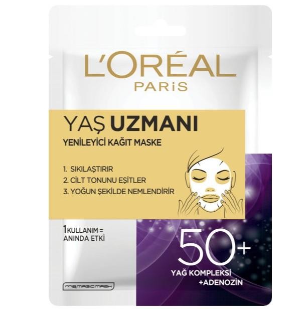 L’Oréal ParisYaş Uzmanı Yenileyici Kağıt Maske 50+