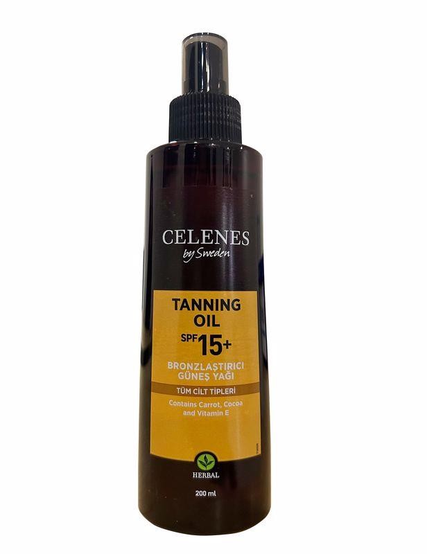 Celenes Herbal Tanning Oil Spf 15+ Bronzlaştırıcı Güneş Yağı 200 ml