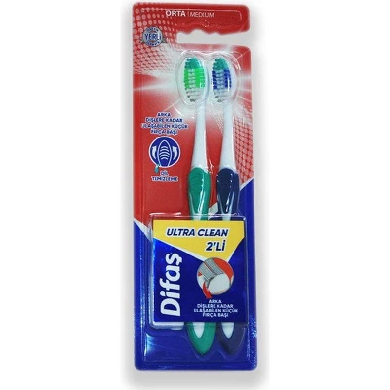 Difaş Ultra Clean 2'li Diş Fırçası