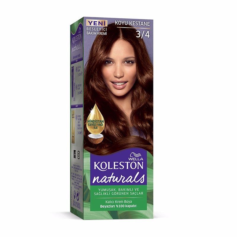Koleston Naturals Kalıcı Krem Saç Boyası - 3.4 Koyu Kestane