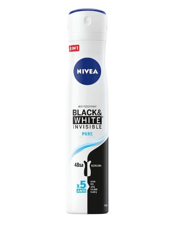 Nivea Black & White Invisible Pure Kadın Deodorant 200 ml