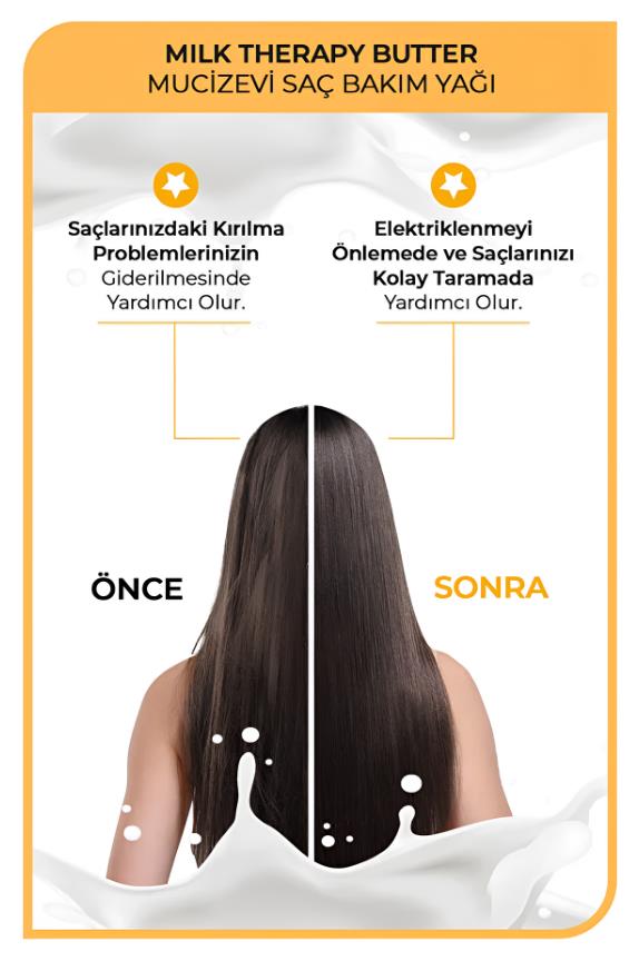 Morfose Milk Therapy Butter Oil Mucizevi Saç Bakım Yağı 200 ml