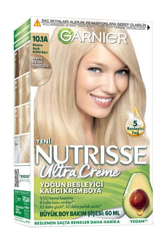 Garnier Nutrisse Yoğun Besleyici Kalıcı Krem Saç Boyası - 10.1A Ekstra Açık Küllü Sarı