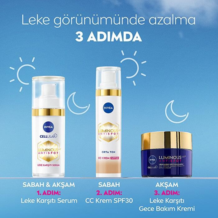 Nivea Luminous Leke Karşıtı CC Krem Orta Ton 40 ml 