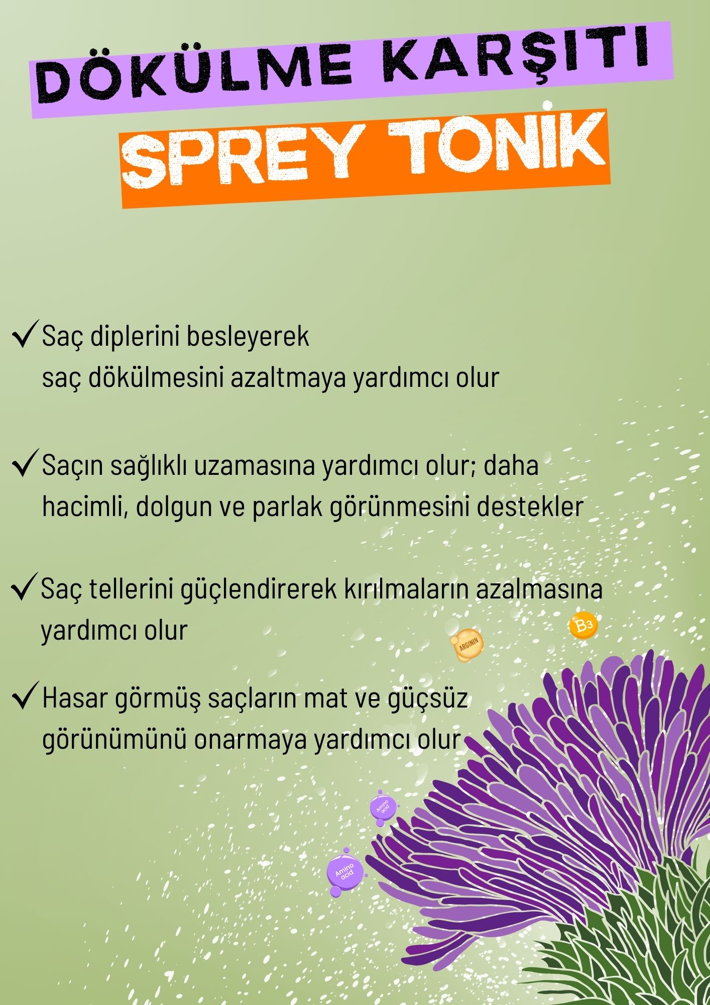 Divasen Dökülme Karşıtı Biotin Sprey Tonik 200 ml