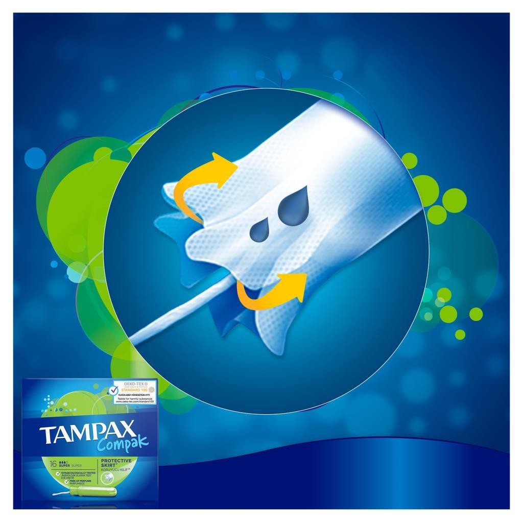 Tampax Compak Süper Tampon 16'lı