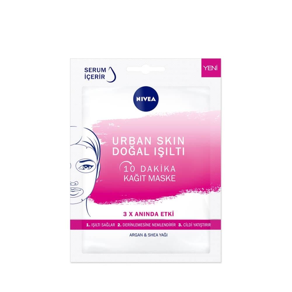 Nivea Urban Skin Doğal Işıltı 10 Dakika Kağıt Maske 1 Adet
