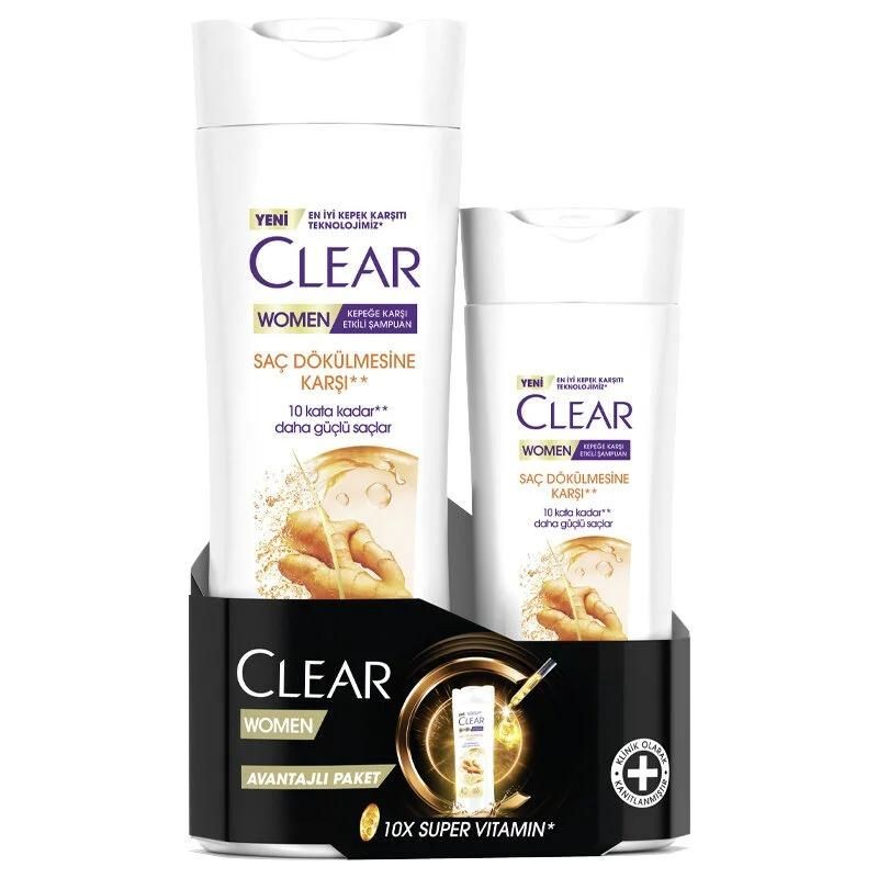 Clear Women Saç Dökülmesine Karşı Etkili Şampuan Zencefil Özlü 350 ml + 180 ml