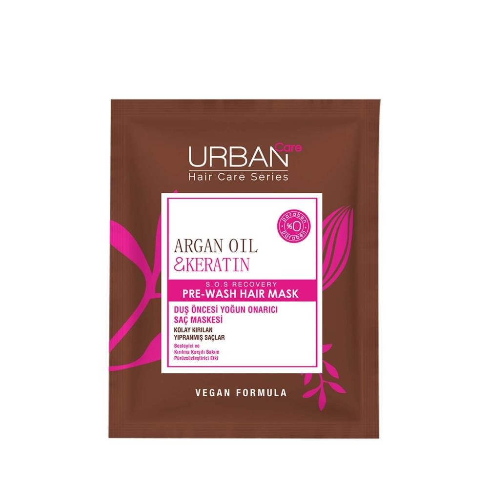 Urban Care Argan Oil & Keratin Duş Öncesi Yoğun Onarıcı Saç Maskesi 50 ml