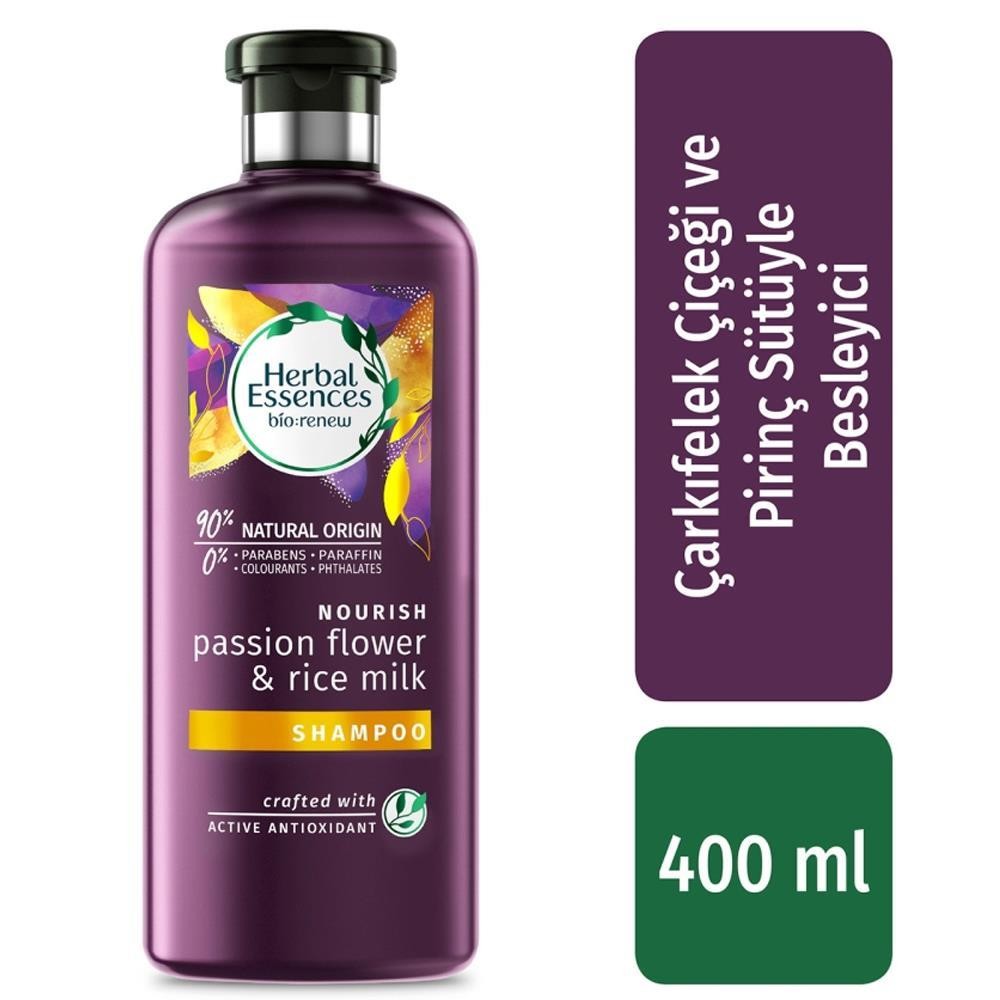Herbal Essences Çarkıfelek Çiçeği&Pirinç Sütü Şampuan 400 ml