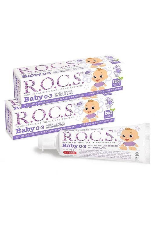 Rocs Baby Ihlamur Özlü Yutulabilir Diş Macunu 35ml (0-3 Yaş)