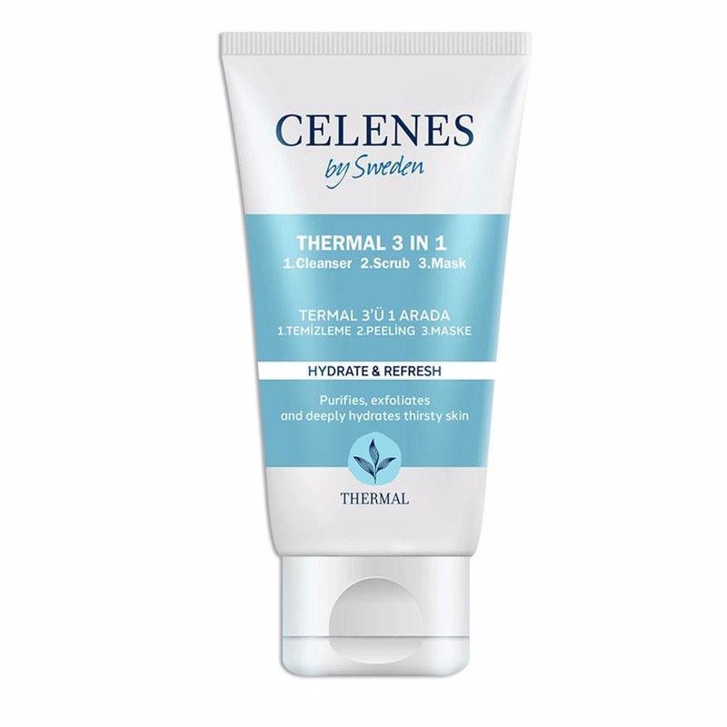Celenes Thermal 3'ü 1 Arada Yıkama Peeling Maske 150 ml