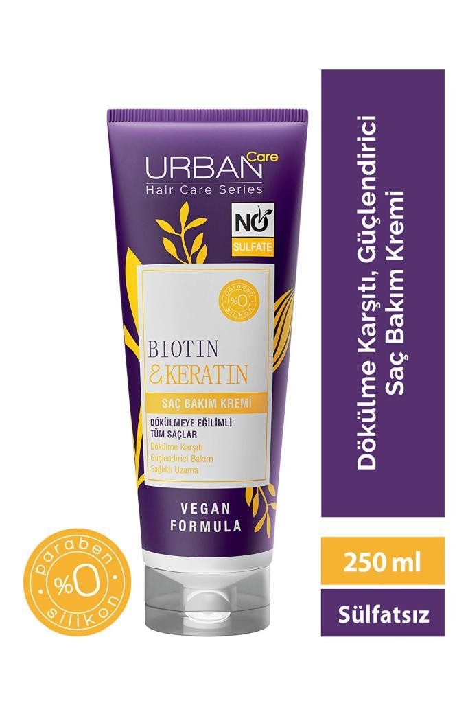 Urban Care Biotin & Keratin Dökülme Karşıtı Sülfatsız Saç Bakım Kremi 250 ml