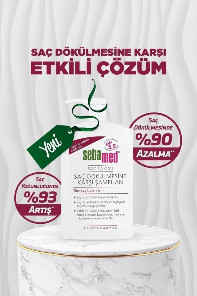 Sebamed Saç Dökülmesine Karşı Güçlendirici Etkili Kafein ve Ginkgo Biloba İçerikli Şampuan 1000 ml