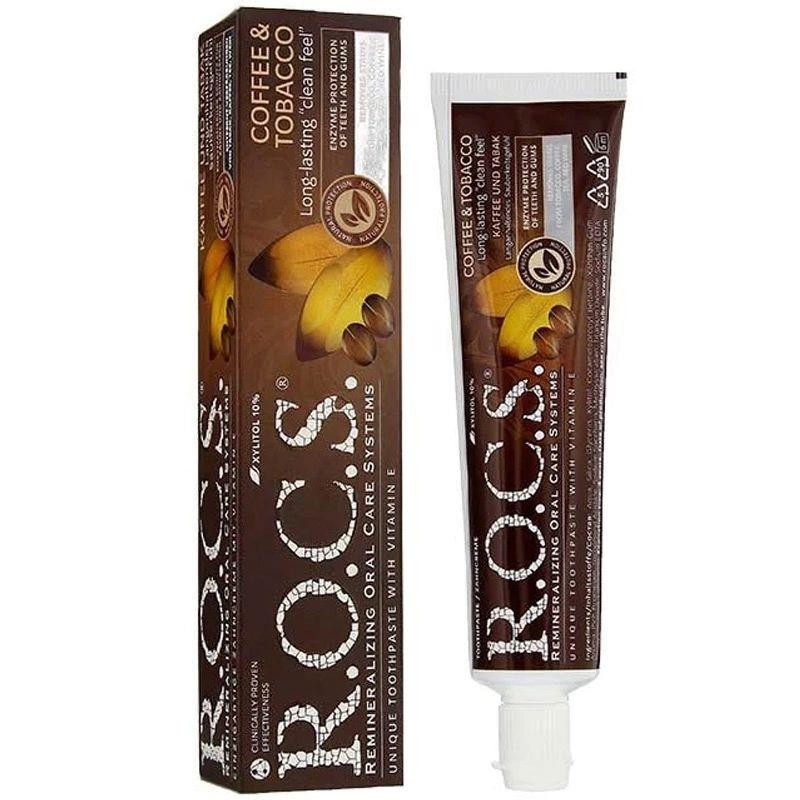 Rocs Kahve &amp; Tütün Lekelere Karşı Diş Macunu 60ml