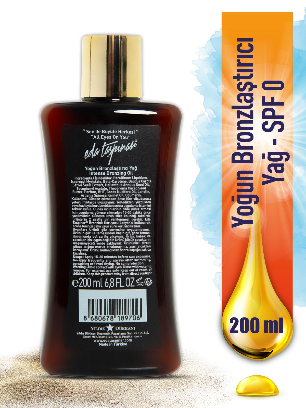 Eda Taşpınar Yoğun Bronzlaştırıcı Yağ 200 ml